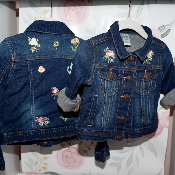 Customized floral denim jackets - infant - toddler size - Picture 4 of 7